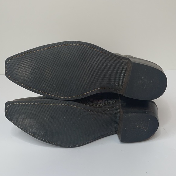 Lucchese 1883 Western Distressed Black with Pink and Lavender Stitching Size 7 - Picture 13 of 16